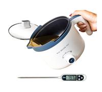 Ksedcon Electric Wax Melting Pot with Thermometer for Adult, Wax Melter for Candle Making with Pour Spout, Candle Heater Pot to Make Your Own Candles(UK Plug)