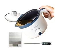 Ksedcon Electric Wax Melting Pot with Thermometer for Adult, Wax Melter for Candle Making with Scale(Not Include Battery) Make Your Own Candles