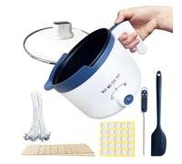 Ksedcon Wax Melter Pot Kit for Candle Making with Pour Spout, Electric Wax Melting Pot Set Included Thermometer, Wicks, Wick Stickers, Centering Device, Stirring Spoon