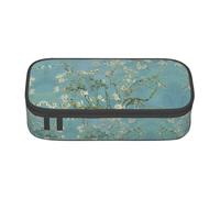 KSEFXXPKA Cherry Plum Flowers Print Pencil Case Spacious Oxford Cloth Storage with Multiple Compartments