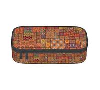 KSEFXXPKA Group of Moroccan Geometric Print Pencil Case Spacious Oxford Cloth Storage with Multiple Compartments