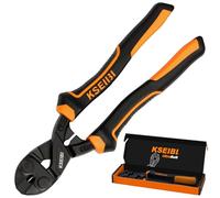 KSEIBI 141615 High Leverage Bolt Cutter 8 Inch with Soft Grip Handle Chrome Vanadium Steel for Cutting Bolt, Fence, Screw, and Steel Bar