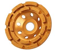 KSEIBI 644030 115mm 4.5-Inch Double Row Diamond Cup Grinding Wheel Gold