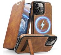 Kself Magnetic Leather Wallet Phone Case for iPhone 13 Pro Max with Stand