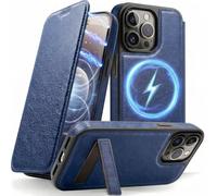 Kself Magnetic Leather Wallet Phone Case for iPhone 14 Pro Max with Stand