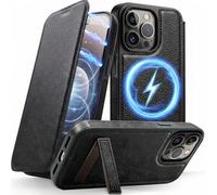 Kself Magnetic Leather Wallet Phone Case for iPhone 15 Pro Max with Stand