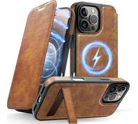 Kself Magnetic Leather Wallet Phone Case for iPhone 16 Pro Max with Stand