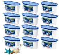Ksend Ocean Fragrance Moisture Absorbers, 12 Pack, Compact Dehumidifier for Closet, Efficient Humidity Absorber Boxes, Moisture Absorber & Odor Eliminator, Navy Blue, 6.4oz(300ml)