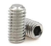 KSeSii 1-20pcs 304 Stainless Steel M1.6 M2 M2.5 M3 M4 M5 M6 M8 M10 M12 Hex Socket Set Screws Grub Screw DIN916(3mm,M6 (2pcs))