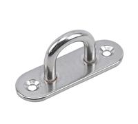 KSeSii 1/2pcs Hooks Eye Plate Heavy Oblong Duty Steel Stainless Pad Mount Wall U Boat Ceiling Hanger Ring Garage Hammock D Design Shape(304-M6 6x2x2.5cm)