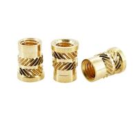 KSeSii 10/20pcs M2 M3 M4 M5 M6 M8 Brass Hot Melt Insert Flange Nut Metric Thread Heat Molding Inject Embedded T-type Nuts Copper Nutsert Knurle(M6xL12.5xOD8.3,20Pcs)