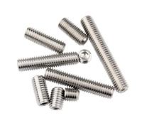 KSeSii 10-50pcs M1.6 M2 M2.5 M3 M4 M5 M6 M8 M10 M12 M16 304 A2 Stainless Steel Hex Hexagon Socket Cup Point Set Screw Headless Bolt DIN916(5mm,50pcs M4)