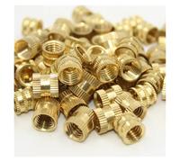 KSeSii 100/200pcs M2 M3 M4 M5 M6 M8 Soldering Iron Tip Heat Brass Insert Nut Threaded Inserts Hot Melt Knurled Copper Nuts Plastic 3D Printer Nut(Insert nut head)