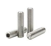 KSeSii 10pcs/lot M2 M3 M4 M5 M6 M8 to M16 DIN916 304 Stainless Steel Hexagon Hex Socket Cup Point Headless Grub Set Screws Concave End(4mm,M1.6 x10pcs)