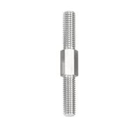 KSeSii 1pcs M3 M4 M5 M6 M8 M10 M12 M14 M16 304Stainless Steel Left hand and Right-hand Double End Thread Tight Adjustable Push Rod Stud Screws Bolts(50mm,M4-1pcs)