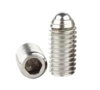 KSeSii 2-10pcs M3 M4 M5 M6 M8 M10 M12 304 Stainless Steel Grade 12.9 Black Hex Socket Spring Ball Plunger Point Set Screw Bolt(304 stainless steel,12MM_M10(2PCS))