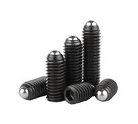 KSeSii 2-10pcs M3 M4 M5 M6 M8 M10 M12 304 Stainless Steel Grade 12.9 Black Hex Socket Spring Ball Plunger Point Set Screw Bolt(Grade 12.9 steel,10MM_M8(5PCS))