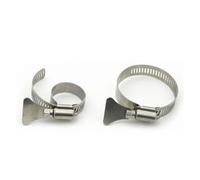 KSeSii 2/5pcs 304 Stainless Steel Water Pipe Clamp Trachea Clamp Fixed Locking Clamp with Handle Throat Hoop Hand Twist Pipe Hoop Oil Pipe(270-292mm (2Pcs))