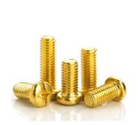 KSeSii 20-40pcs M2 M2.5 M3 M4 M5 M6 M8 Copper Machine Screws PM Pan Head Brass Screws Metric Thread Cross Recess Bolt GB818 DIN7985(10mm (30Pcs),M8)