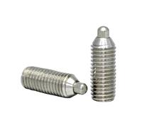 KSeSii 2pcs Spring Plunger Ball Plungers Hex Socket Pin Thread Pin 304 Stainless Steel M3 M4 M5 M6 M8 M10 M12(MTS-M5-12-2)