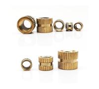 KSeSii 5/10/25/50pcs M1.6 M2 M2.5 M3 M4 M5 M6 M8 M10 Solid Brass Hot Melt Adhesive Injection Molding Embedded Insert Nut for 3D Printer(50pcs M2(OD 3.5mm),2mm long)