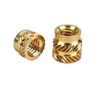 KSeSii 5-50pcs M1.6 M2 M3 M4 M5 M6 M8 M10 Brass Heat Insert Nut Knurled Hot Melt Insertnut Heating Inserts 3d Printer Nuts Threaded Nutinsert(Length 3mm,M2(OD3mm) 50Pcs)