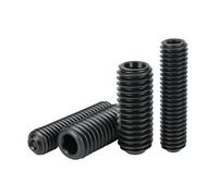 KSeSii 50-100pcs M1.6 M2 M2.5 M3 M4 M5 M6 M8 M10 DIN916 304 Stainless Steel Grade 12.9 Carbon Steel Hex Hexagon Socket Set Screws Grub(12.9 Carbon Steel,3MM_M1.6(100PCS))