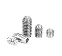 KSeSii 50-100pcs M1.6 M2 M2.5 M3 M4 M5 M6 M8 M10 DIN916 304 Stainless Steel Grade 12.9 Carbon Steel Hex Hexagon Socket Set Screws Grub(304 Stainless Steel,3MM_M3(55PCS))