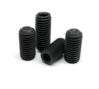 KSeSii 50pcs M1.6 M2 M2.5 M3 M4 M5 DIN916 Hex Socket Cup Point Set Screw Grub Bolt 304 Stainless Steel Black(12.9 class steel,2.5MM_50PCS M3)