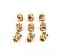 KSeSii 50pcs M3*5.7 * 4.6 Knurled Brass Insert Embedment Nut for 3D Printer Hot Melt Heat Injection Molding High 5.7mm Out Diameter 4.6mm
