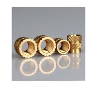 KSeSii M2 M2.5 M3 M4 M5M6 Brass Hot Melt Insert Knurled Nut Thread Heat Molding SL-type Double Twill Injection Embedment Nut 3D Printer(Length 4mm 50pcs,M6(OD 8mm))
