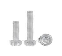 KSeSii M3 M4 M5 M6 M8 Hex Nut Acrylic Clear Transparent Plastic Nylon Round Cross Head Screw Bolt(M6x50mm(10Pcs))