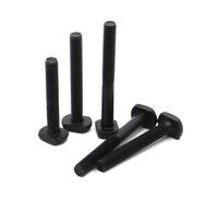 KSeSii M6 M8 M10 M12 Black Carbon Steel T Shape Punch Milling Machine Screw Threaded Rod Clamping Cap Bolt T-Slot T-head Bolts GB37(40mm,M10 5pc)