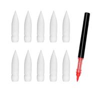 KSEWJP 10pcs Paint Marker Replacement Nibs Acrylic Paint Marker Nibs, White Nylon Refill Painting Pen Tip Points for Students Artists