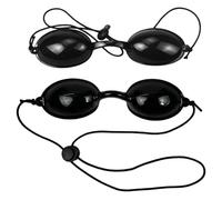 KSEWJP 2 Pair Sunbed Goggles Eye Protection, Protective Goggles for Red Light, Beauty Glasses with Adjustable Elastic Strap, Safety Glasses for Tanning Use, Sunbathing IPL LED Light Process