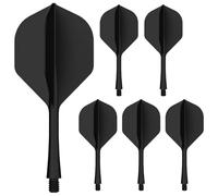 KSEWJP Darts Flights Integrated with Shafts 6PCS PP Material 2BA Molded Flights with Stems | Durable & Lightweight for Enhanced Performance