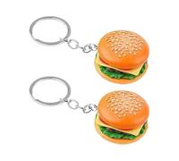 KSEWJP Hamburger Simulation Cheeseburger Pendant Key Chain Key Ring Pendant Hamburger Handmade Jewelry for Hanging on Bag Key Women's Novelty Keychains Accessories, Car Keychain, Bobs Burgers Keychai