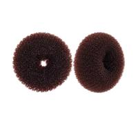 KSEWJP Pack of 2 Hair Donut Bun Maker, Ring-Shaped Chignon Maker, Brown, Simple Hairstyle Helper for Thick Long Hair, Hair Doughnut for Adults