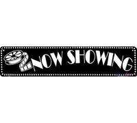 KSFEITING Retro Metal Tin Sign,Mmngt Now Showing Movie Theatre Home Theater Decor Sign Exterior Home Cave Garage bar Wall Decoration Vintage Metal Aluminum Sign 8 x 12 inch