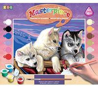 KSG Masterpiece 1036 Paint by Numbers Set Huskies