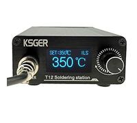 KSGER T12 Soldering Station DIY STM32 V3.1S OLED Temperature Controller Electronic Welding Iron Tips Handle Aluminum Alloy Case Power Equipments 110V T12 Iron Tips K C1 JL02