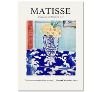 KSHAO ATHQW Famous Henri Matisse Posters Blue Vase Wall Art Vintage Abstract Canvas Painting Henri Matisse Prints Living Room Decor Picture 50x70cm NO Frame
