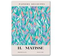 KSHAO ATHQW Famous Henri Matisse Posters Papiers Decoupes Wall Art Bohemian Style Canvas Painting Henri Matisse Prints Living Room Decor Picture 40x60cm NO Frame