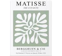 KSHAO ATHQW Famous Henri Matisse Posters Plant Leaves Wall Art Henri Matisse Prints Bohemian Style Canvas Painting Living Room Decor Picture 15x20cm NO Frame