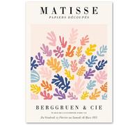 KSHAO ATHQW Famous Henri Matisse Posters《The Cut Outs》Wall Art Surrealism Print Matisse Canvas Painting Retro Picture For Living Room Decor 50x70cm NO Frame