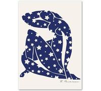 KSHAO ATHQW Famous Henri Matisse Wall Art Blue Human Body Posters Henri Matisse Prints Bohemian Style Canvas Painting Living Room Decor Picture 40x60cm NO Frame