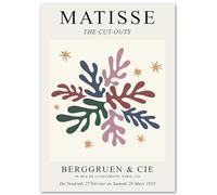 KSHAO ATHQW Famous Henri Matisse Wall Art《The Cut Outs》Posters Matisse Canvas Painting Surrealism Print Retro Picture For Living Room Decor 50x70cm NO Frame