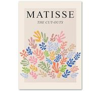 KSHAO ATHQW Famous Henri Matisse Wall Art《The Cut Outs》Posters Surrealism Print Matisse Canvas Painting Retro Picture For Living Room Decor 50x70cm NO Frame