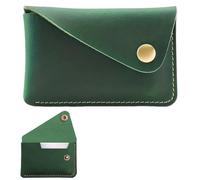 Ksheria Sl ompact! Retro Leather Card Holders - 10.5cm x 7cm Slim Wallets for Men & Women, Ideal for Business & Daily Use, green, 10.5cm x 7cm, General