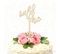 KSHGTB Wooden Wild One Cake Topper, Wild One birthday party Decorations, wild 1st/fisrt birthday cake topper,1st Smash Cake Topper, Baby Shower Party